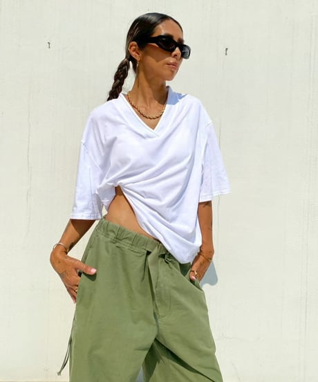 wide tee「deep v-neck」#817867【7/29以降発送】