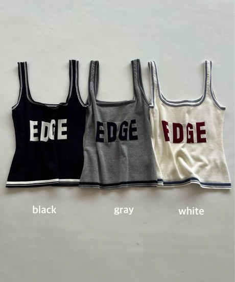 knit tank「EDGE」#8920067