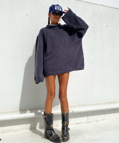 wide sleeve knit「loop yarn」#200068