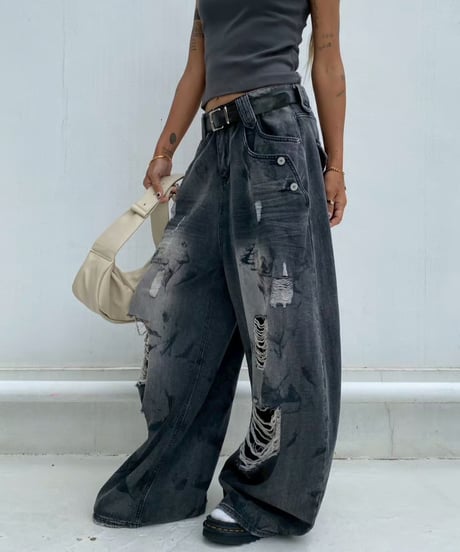 wide denim pt 「painting」#677164