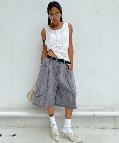 half pt「washed leopard」#6363-264