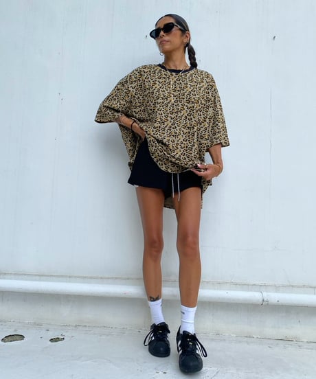 wide tee「leoblack」#60518