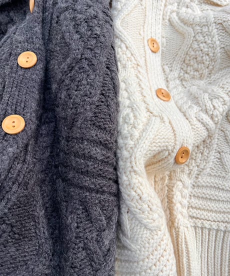 chunky cardigan「cable 」#2082210【11/3以降発送】