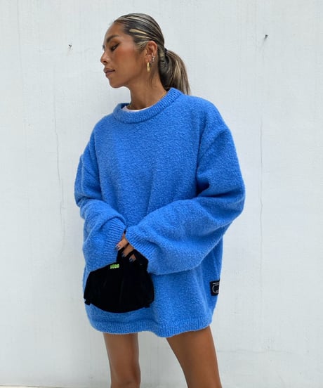 wide sleeve knit「loop yarn」#200068