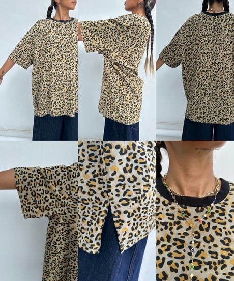 wide tee「leoblack」#60518