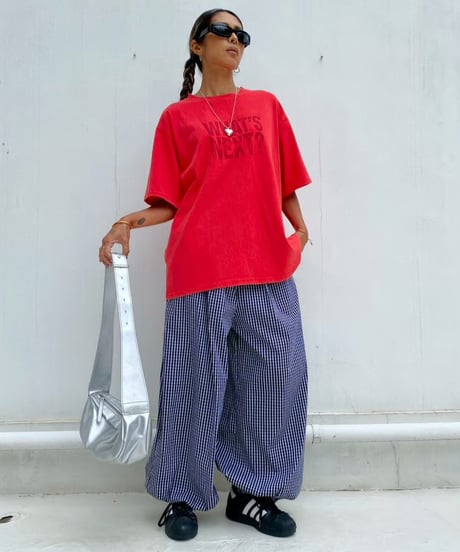 wide jogger pt「gingham」#6323965