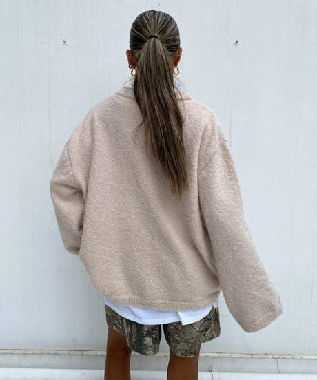 wide sleeve knit「loop yarn」#200068