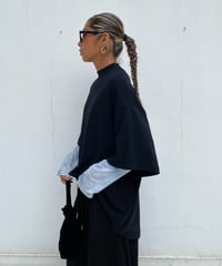 wide tee「mock neck」#161668