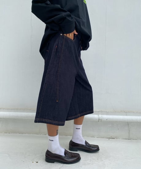 denim buggy shorts「stitch」#88352