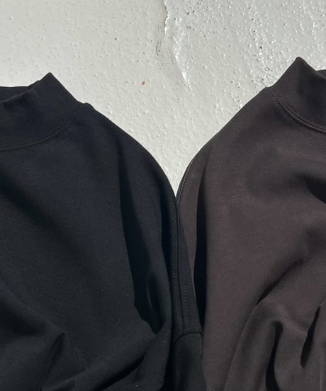 wide tee「mock neck」#161668
