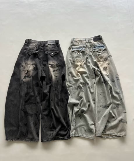 wide denim pt 「painting」#677164