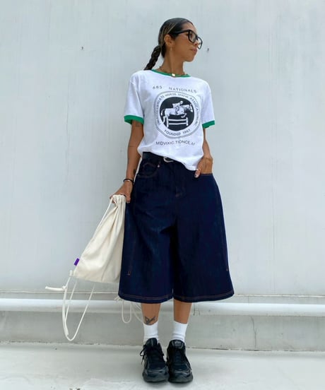 denim buggy shorts「stitch」#88352