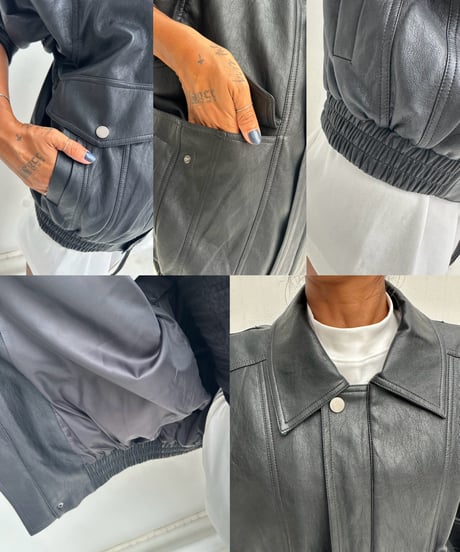 wide blouson「stitch work」#35778-2