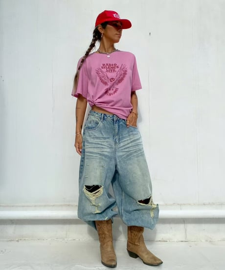 damage denim pt「back zip」#26057264