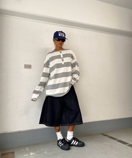denim buggy shorts「stitch」#88352