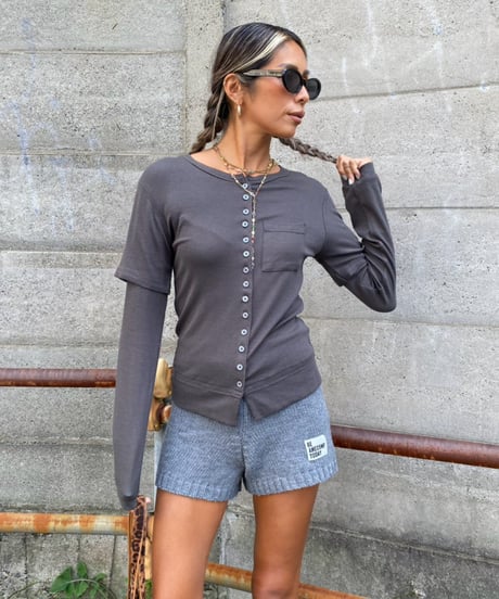 layered sleeve tops「pocket」#9837-510