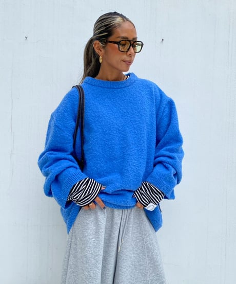 wide sleeve knit「loop yarn」#200068