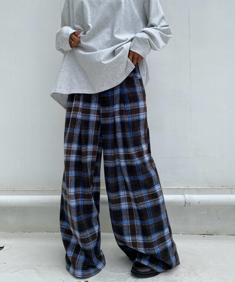 wide tuck pt「tartan check」#996159