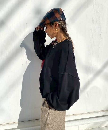 flat cap「check」#2509-6/8