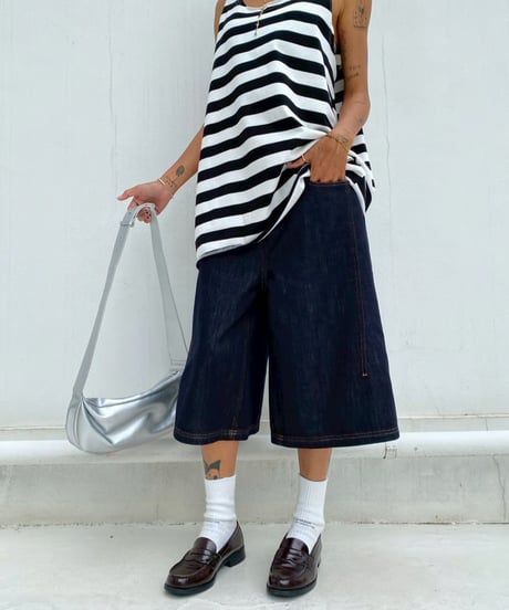 denim buggy shorts「stitch」#88352