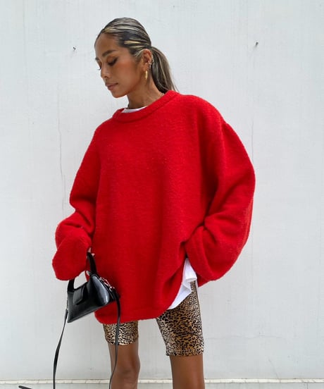 wide sleeve knit「loop yarn」#200068
