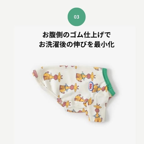 TUSTUS GIRAFFE PATTERN Tシャツ