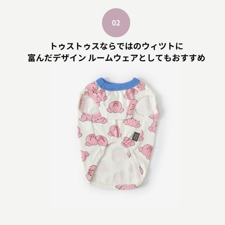 TUSTUS PIG PATTERN スリーブレス