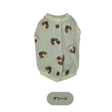 SHUBEANSオリジナル ドーナツプリント背中開きトップス
