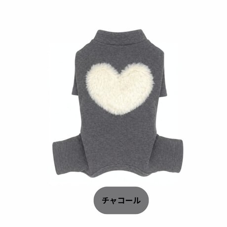 【10月5日発送プレオーダー】オーガニックCOTTON もこもこハートロンパース　SHUBEANSオリジナル
