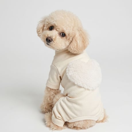 【10月5日発送プレオーダー】オーガニックCOTTON もこもこハートロンパース　SHUBEANSオリジナル