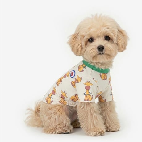 TUSTUS GIRAFFE PATTERN Tシャツ