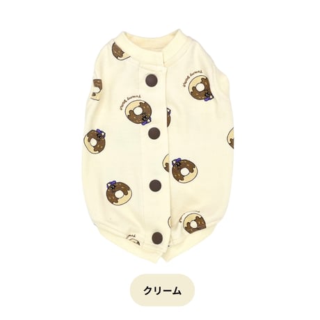 SHUBEANSオリジナル ドーナツプリント背中開きトップス