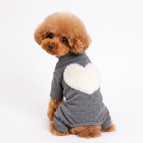 【10月5日発送プレオーダー】オーガニックCOTTON もこもこハートロンパース　SHUBEANSオリジナル