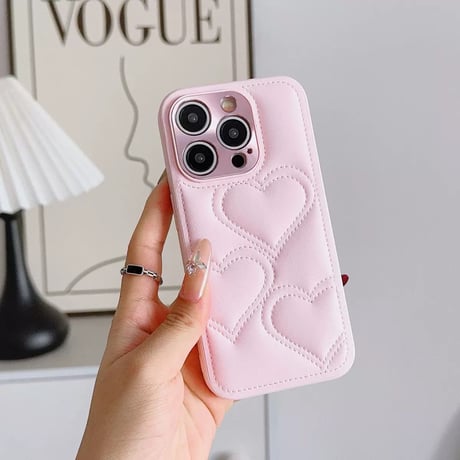【お取り寄せ】ハートステッチ iPhoneケース｜全4色