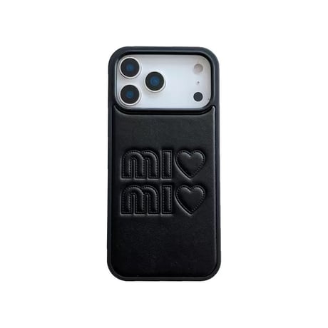 【お取り寄せ】立体ロゴ＆ハート iPhoneケース｜全2色