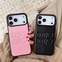 【お取り寄せ】立体ロゴ＆ハート iPhoneケース｜全2色