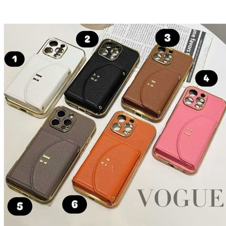 【お取り寄せ】ミラー＆カード収納付き iPhoneケース｜全6色