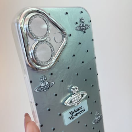 在庫処分SALE｜ドット柄ミントiPhoneケース