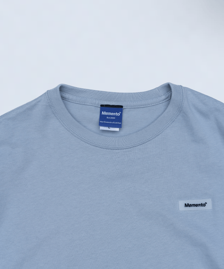 【Blue】Rubber tag tee