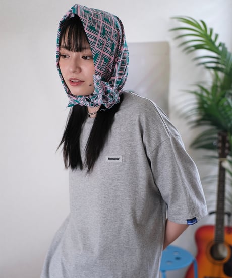 【Gray】Rubber tag tee