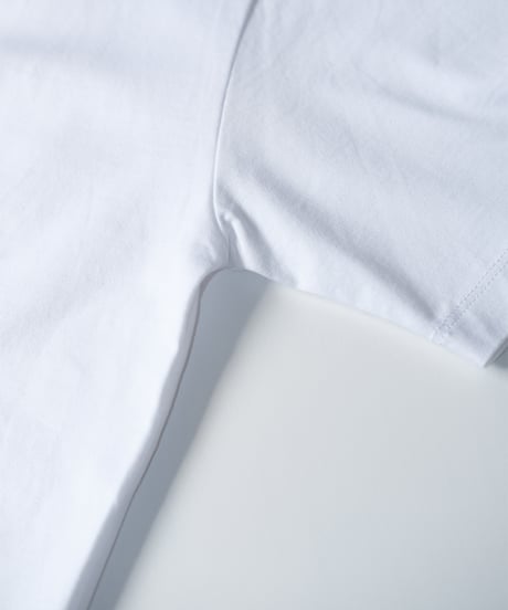 【White】logo tee