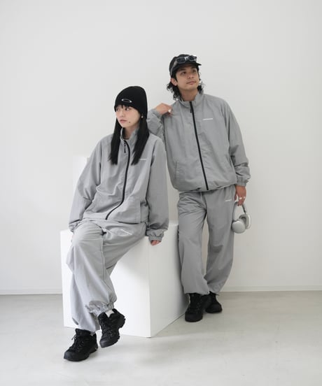 【Gray】nylon track jacket