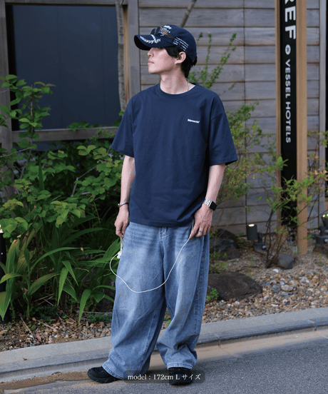 【Navy】logo tee