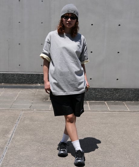 【Gray】Rubber tag tee
