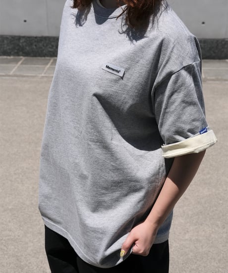 【Gray】Rubber tag tee