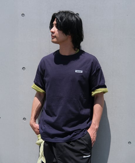【Navy】Rubber tag tee
