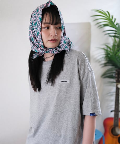 【Gray】Rubber tag tee