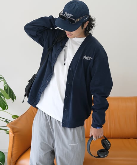 【Navy】M/T logo cardigan