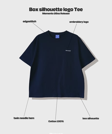 【Navy】logo tee