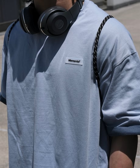 【Blue】Rubber tag tee